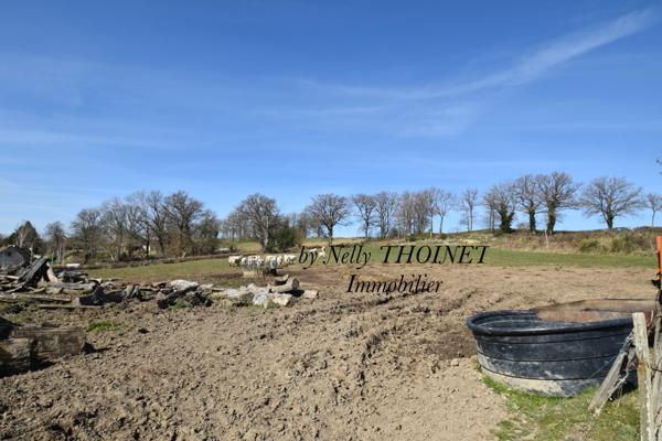 Dontreix (23700) Dépt.23. DONTREIX, ANCIEN CORPS DE FERME en pierre, 7 pièces, dépendances, terrain de 14 276 m2