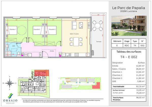 Programme Neuf - Appartements avec terrasse - Le Parc Papalia Lucciana