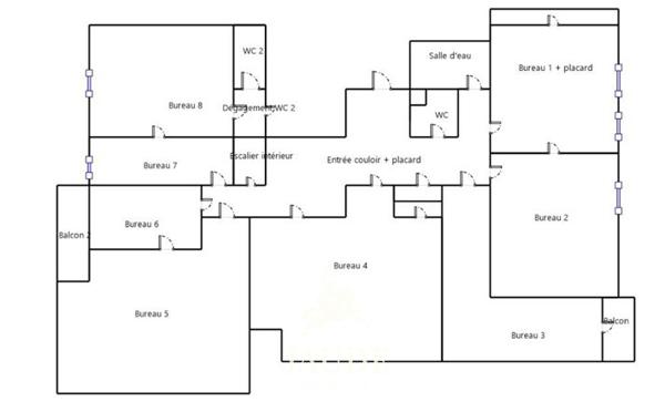 A VENDRE proche centre ville bureaux de 142 m² + 2 garages fermés Détails des diagnostics énergétiques