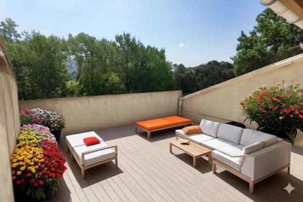 Dpt Gard (30), à vendre proche d'UZES à 8km, maison P6 de 132m2, beau terrain de 600m2, calme.