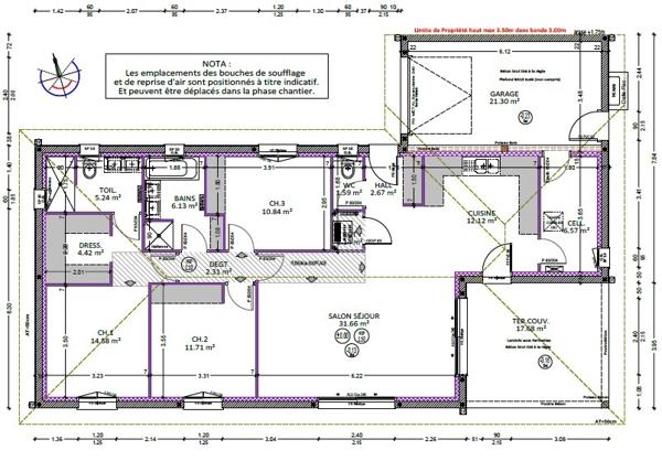 Saint-Vincent-de-Paul (40990) Maison récente T4 Bis tout confort