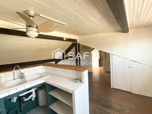 Studio mansardé 44m2 habitable - boulevard Stalingrad - calme, lumière et vue dégagée