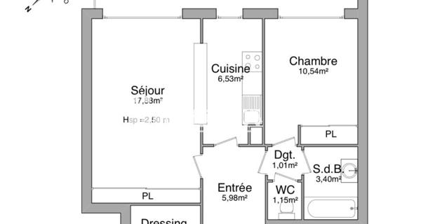 À vendre Appartement 2 pièces 50 m² - Cannes 06400