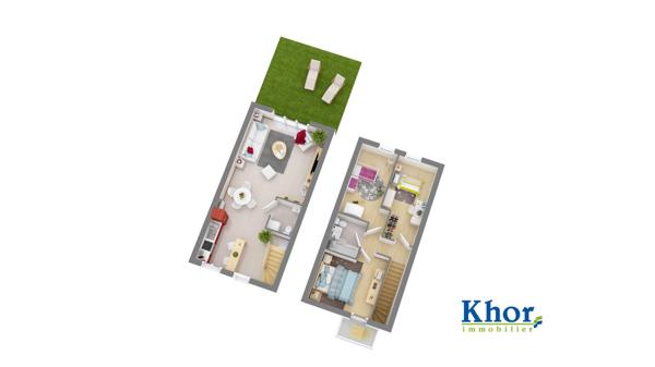 A 5 MIN DE L'UNIVERSITE - LES ALLÉES DE LA HALLONNIÈRE - MAISON4P - JARDIN