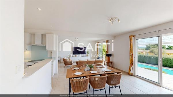 Maison indépendante 4 chambres- piscine- au calme absolu