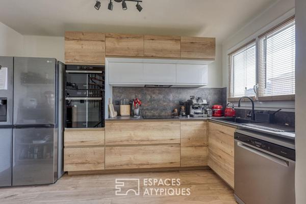 Maison de village esprit contemporain et plages à pieds