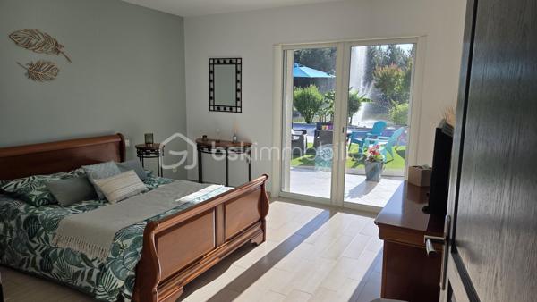 Magnifique propriété de 380 m² avec deux logements indépendants (30 et 70m2) sans vis à vis par rapport à la maison principale, piscine 8m x 3m avec banquette jacuzzi, étang et parc arboré de 6 043 m²
 
Découvrez cette superbe propriété de caractère d'environ 380 m² habitables, implantée sur un magnifique terrain de 6 043 m², offrant un cadre de vie exceptionnel alliant confort, nature et rentabilité locative.
 
La maison principale
 
Spacieuse et lumineuse, elle se compose de :
Une vaste pièce de vie d'environ 70 m² comprenant une grande cuisine équipée avec îlot central, salon et salle à manger
Une superbe mezzanine de 65 m², idéale comme espace détente, bureau ou salle de jeux.
Aile gauche :
Deux chambres de 20m² dont une avec dressing 
Une salle de bain.
Une buanderie.
Un WC.
Aile droite :
Deux chambres de 20m2 environ
Un bureau
Une salle de bain.
Un WC.
Une buanderie
Une pièce de rangement

À l'extérieur, vous profiterez d'une terrasse à l'avant et à l'arrière, d'une piscine, d'une cuisine d'été ainsi que d'un espace de rangement situé derrière la maison avec volets électriques.
 
La propriété dispose de deux logements parfaitement aménagés, chacun bénéficiant de son jardin privatif.
 
Premier logement de 30m2: idéal pour la location saisonnière aux curistes, comprenant :
Une chambre.
Un salon / Une cuisine équipée
Une salle de bain / wc
Un ponton pour aller sur l’étang et pêcher
 
Deuxième logement de 70m2 : actuellement loué 800 € par mois, comprenant également :
2 chambres.
Un salon / salle à manger
Une cuisine équipée.
Une salle de bain et wc séparé
Ces deux dépendances offrent un excellent potentiel de revenus locatifs.
Un environnement exceptionnel
 
Le terrain de 6 043 m², entièrement clos et arboré, est un véritable havre de paix.
 
Vous y trouverez :
Un grand étang peuplé de poissons et de canards avec un pont pour accéder à une île
Un magnifique parc arboré avec bananiers, figuiers, kiwis et pommiers.
Un potager situé à proximité de l'entrée de la propriété.
 
Prestations
Chauffage par climatisation réversible.
Radiateurs électriques dans les chambres.
DPE : B
Deux portails électriques :
un réservé à la maison principale ;
un second dédié aux deux logements indépendants.

Taxe foncière : 2100 €.
Les atouts
Propriété de 380 m² habitables.
Terrain de 6 043 m².
Piscine.
Cuisine d'été.
Grand étang.
Deux logements indépendants avec accès séparé.
Revenus locatifs immédiats.
Environnement calme, verdoyant et sans vis-à-vis.
Idéal pour une grande famille, un projet de gîtes, de chambres d'hôtes ou un investissement locatif.
Une propriété rare offrant un cadre de vie privilégié, un fort potentiel d'exploitation et des prestations de qualité. À découvrir sans tarder !