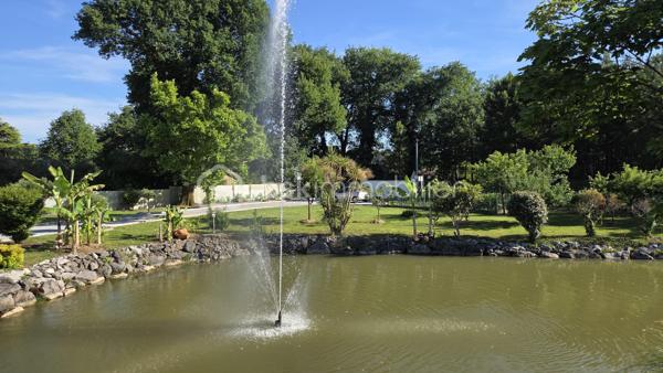 Magnifique propriété de 380 m² avec deux logements indépendants (30 et 70m2) sans vis à vis par rapport à la maison principale, piscine 8m x 3m avec banquette jacuzzi, étang et parc arboré de 6 043 m²
 
Découvrez cette superbe propriété de caractère d'environ 380 m² habitables, implantée sur un magnifique terrain de 6 043 m², offrant un cadre de vie exceptionnel alliant confort, nature et rentabilité locative.
 
La maison principale
 
Spacieuse et lumineuse, elle se compose de :
Une vaste pièce de vie d'environ 70 m² comprenant une grande cuisine équipée avec îlot central, salon et salle à manger
Une superbe mezzanine de 65 m², idéale comme espace détente, bureau ou salle de jeux.
Aile gauche :
Deux chambres de 20m² dont une avec dressing 
Une salle de bain.
Une buanderie.
Un WC.
Aile droite :
Deux chambres de 20m2 environ
Un bureau
Une salle de bain.
Un WC.
Une buanderie
Une pièce de rangement

À l'extérieur, vous profiterez d'une terrasse à l'avant et à l'arrière, d'une piscine, d'une cuisine d'été ainsi que d'un espace de rangement situé derrière la maison avec volets électriques.
 
La propriété dispose de deux logements parfaitement aménagés, chacun bénéficiant de son jardin privatif.
 
Premier logement de 30m2: idéal pour la location saisonnière aux curistes, comprenant :
Une chambre.
Un salon / Une cuisine équipée
Une salle de bain / wc
Un ponton pour aller sur l’étang et pêcher
 
Deuxième logement de 70m2 : actuellement loué 800 € par mois, comprenant également :
2 chambres.
Un salon / salle à manger
Une cuisine équipée.
Une salle de bain et wc séparé
Ces deux dépendances offrent un excellent potentiel de revenus locatifs.
Un environnement exceptionnel
 
Le terrain de 6 043 m², entièrement clos et arboré, est un véritable havre de paix.
 
Vous y trouverez :
Un grand étang peuplé de poissons et de canards avec un pont pour accéder à une île
Un magnifique parc arboré avec bananiers, figuiers, kiwis et pommiers.
Un potager situé à proximité de l'entrée de la propriété.
 
Prestations
Chauffage par climatisation réversible.
Radiateurs électriques dans les chambres.
DPE : B
Deux portails électriques :
un réservé à la maison principale ;
un second dédié aux deux logements indépendants.

Taxe foncière : 2100 €.
Les atouts
Propriété de 380 m² habitables.
Terrain de 6 043 m².
Piscine.
Cuisine d'été.
Grand étang.
Deux logements indépendants avec accès séparé.
Revenus locatifs immédiats.
Environnement calme, verdoyant et sans vis-à-vis.
Idéal pour une grande famille, un projet de gîtes, de chambres d'hôtes ou un investissement locatif.
Une propriété rare offrant un cadre de vie privilégié, un fort potentiel d'exploitation et des prestations de qualité. À découvrir sans tarder !