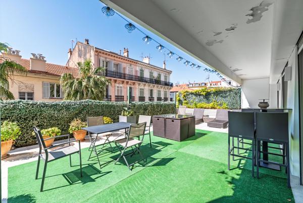 Cannes, coeur Banane :  Rare Appartement 3 chambres et grande terrasse