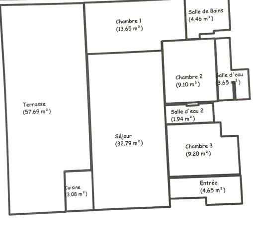 Cannes, coeur Banane :  Rare Appartement 3 chambres et grande terrasse