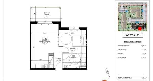 Location Appartement 2 pièces 41.72 m² - Angresse 40150