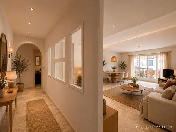 LE CANNET - SPACIEUX 4 PIÈCES DE 115 m² AVEC GARAGE ET CAVE