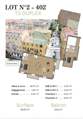 "Duplex T3 Neuf Climatisé – Angle Sud, Centre Nice"