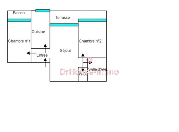 Appartement à vendre 3 pièces de 56 m²