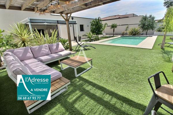 À VENDRE PERPIGNAN SUD OUEST- VILLA CONTEMPORAINE DE 2021 AVEC PISCINE + APPRTEMENT T2 INDÉPENDANT