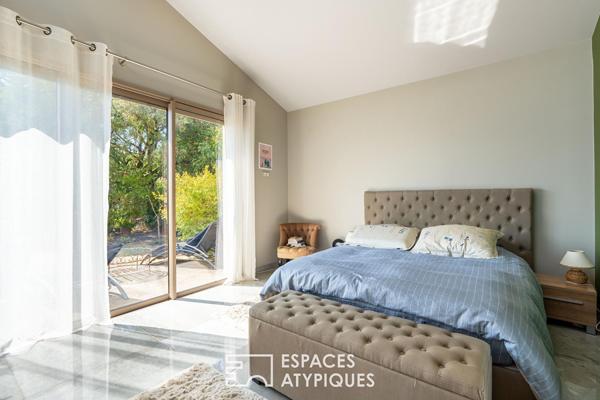 Maison PILE : longère champêtre, FACE : contemporaine graphique