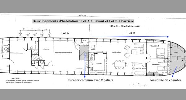 Péniche-loft 115 m²+ terrasse 80 m²-Métro Pont de St-Cloud (92)