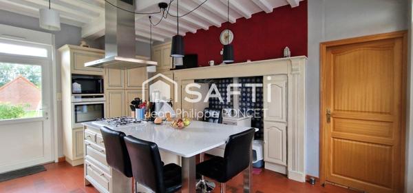 Ancien corps de ferme, jardin, garage et 4 chambres