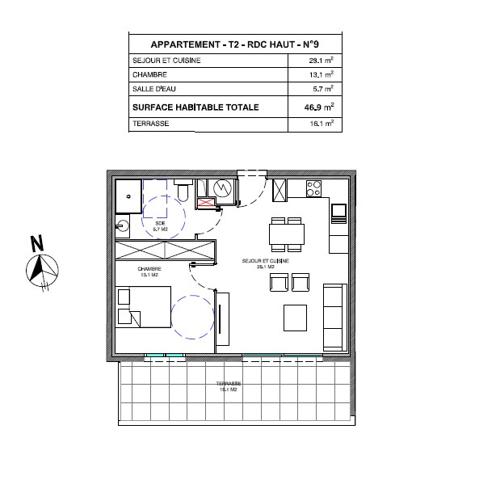 AJACCIO T2 récent 47m² Ajaccio (20090)