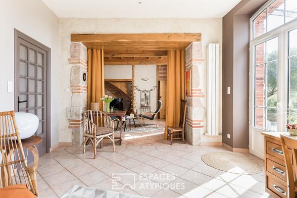 Ancienne ferme rénovée avec loft au coeur des vignes