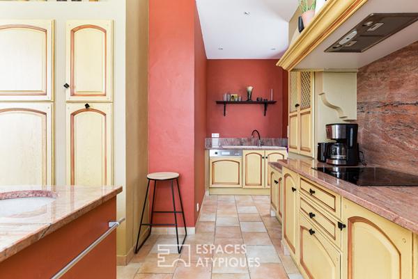 Ancienne ferme rénovée avec loft au coeur des vignes