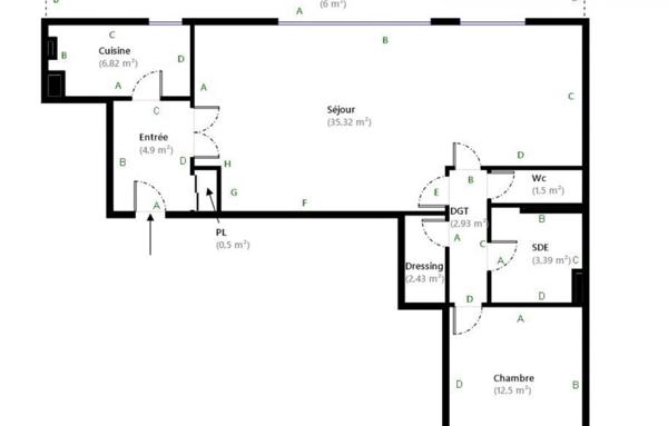 Appartement de 70 m²