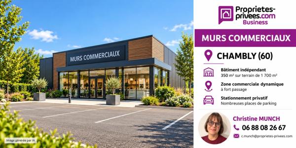CHAMBLY - MURS COMMERCIAUX 350 M² , BÂTIMENT INDÉPENDANT, TERRAIN 1 700 M²