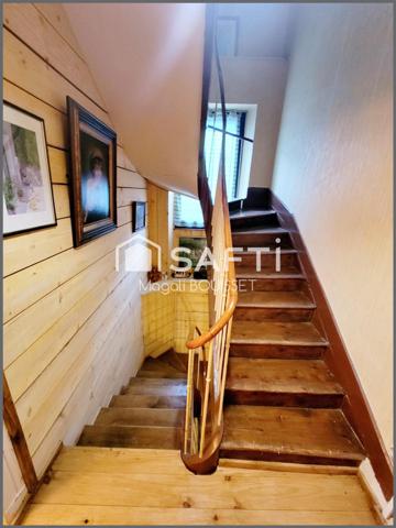 Charmante maison T8 de 195m² et 7 chambres, cour, cave, atelier, garage.