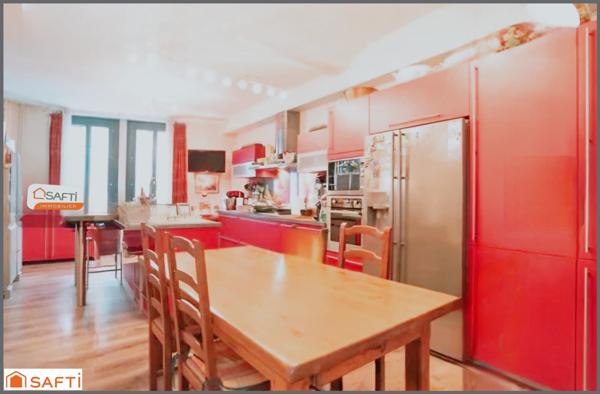 Charmante maison T8 de 195m² et 7 chambres, cour, cave, atelier, garage.