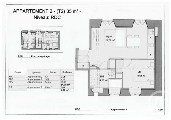 Appartement F2 à vendre  2 pièces - 34,98 m2 CAUTERETS - 65