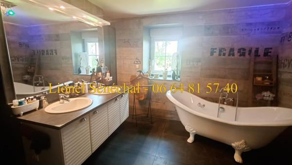 Demeure de prestige rénovée et peu énergivore de 240 m2 habitables avec sa piscine chauffée et ses superbes dépendances sur une une parcelle de plus de 3 500 m2 à proximité des Alpes Mancelles