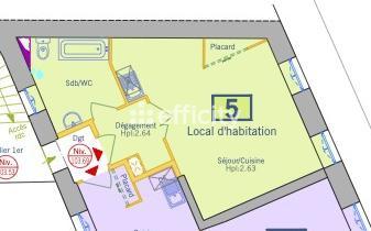 Appartement 1 pièce - 35 m² Exclusivité efficity