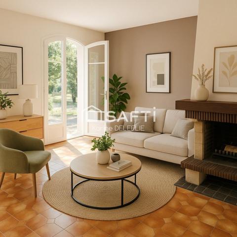 Maison T4 sur terrain de 1350m2. Au calme et sans à vis...