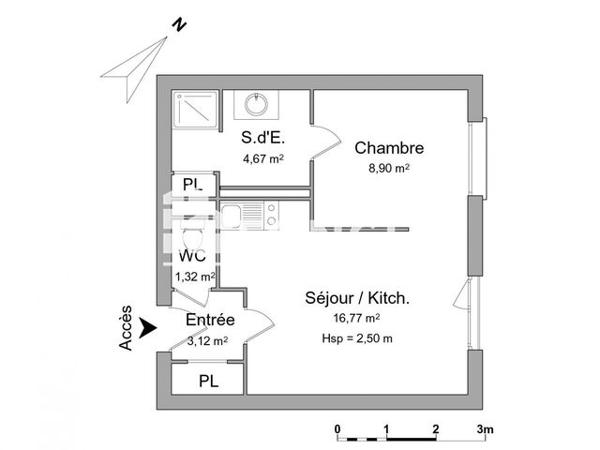 Location Appartement 2 pièces 34.8 m² - 43-43 BIS, BD DES ETATS UNIS La Roche Sur Yon 85000
