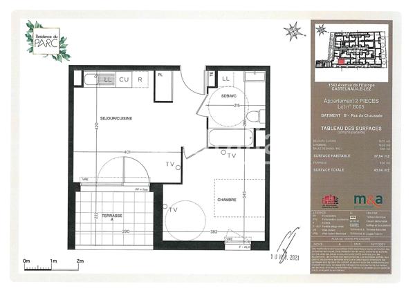 Appartement · Location Castelnau Le Lez (34170) 2 pièces · 37m²