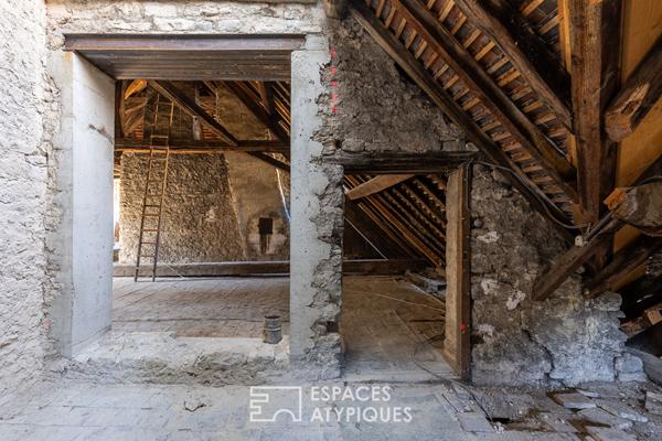 Plateau à aménager avec son garage dans un hôtel particulier du XVIIIe