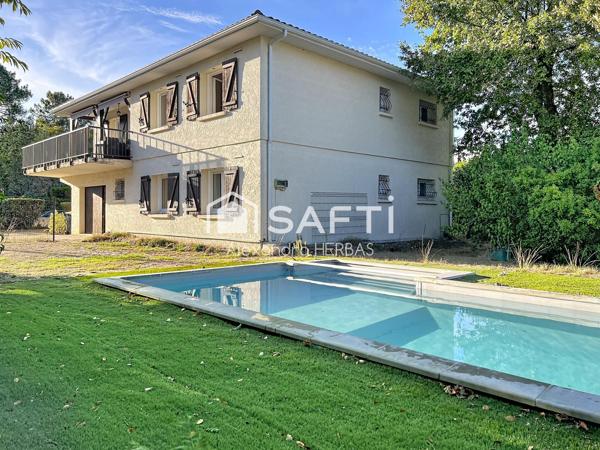 CESTAS – PROCHE BOURG – 4 CHAMBRES – PISCINE – FORT POTENTIEL