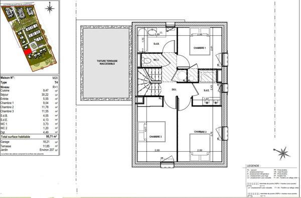 A VENDRE MAISON T4 DE 95,71m² avec GARAGE DISPONIBLE DE SUITE