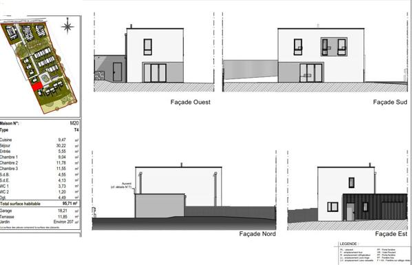 A VENDRE MAISON T4 DE 95,71m² avec GARAGE DISPONIBLE DE SUITE