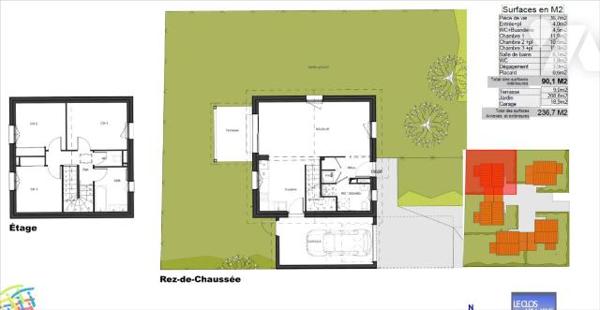 Maison 4 pièces /90 m² hab.