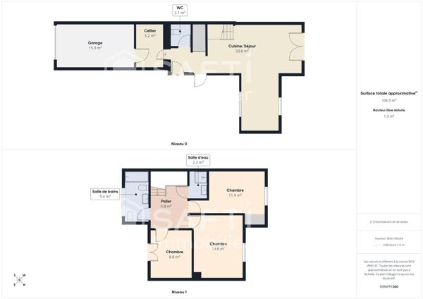 Maison familiale avec jardin, terrasse et garage