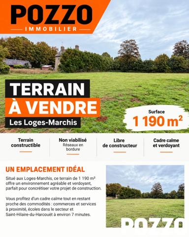 Terrain Les Loges Marchis 1190 m2 LES LOGES MARCHIS