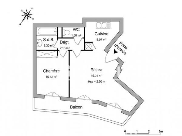 Location Appartement 2 pièces 42.41 m² - MONTPENSIER II Corbeil Essonnes 91100