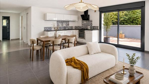 Appartement F4 en rez de jardin