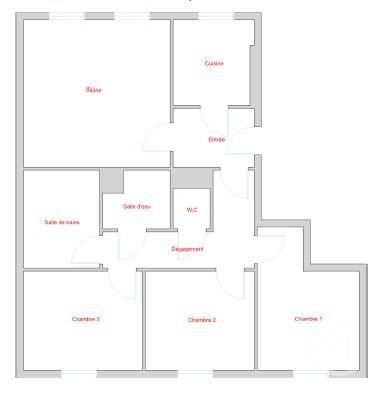 Appartement F4 à vendre  4 pièces - 71,86 m 2   PARIS  - 75015