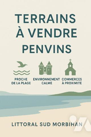 Terrain à bâtir viabilisé – Sarzeau / Penvins – À 400 m de la mer 
