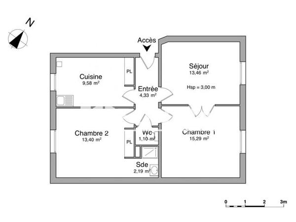 Location Appartement 3 pièces 59.35 m² - 7 RUE DE SAVERNE Nancy 54000
