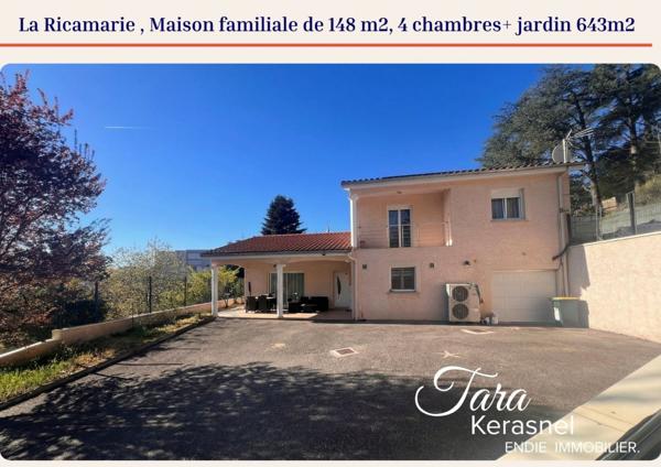 Maison familiale de 148 m2 -Vue dégagée  sur les hauteurs de la Ricamarie