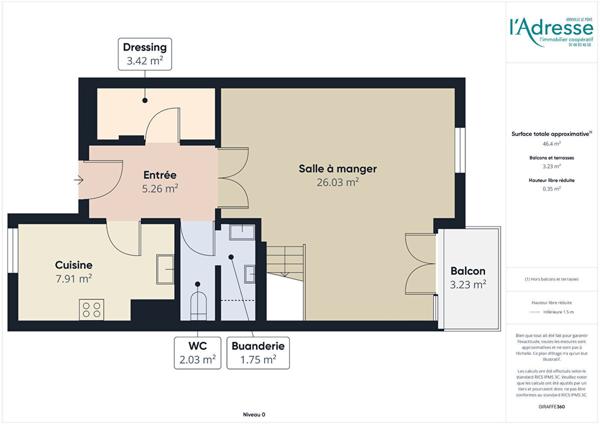 Appartement 4 pièce(s) duplex 85.2m²