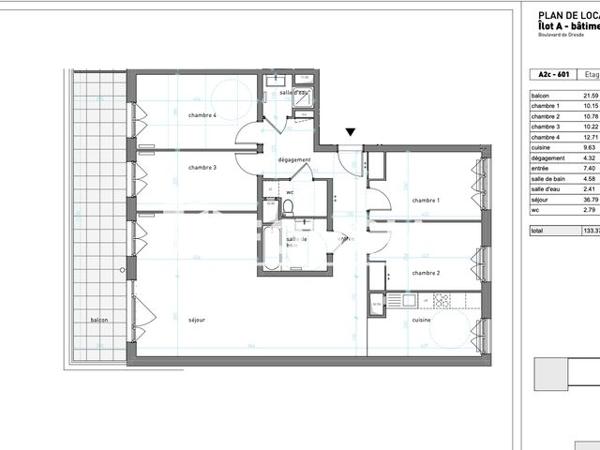 Location Appartement 5 pièces 111.4 m² - 4 RUE ANDROMEDE Strasbourg 67000
